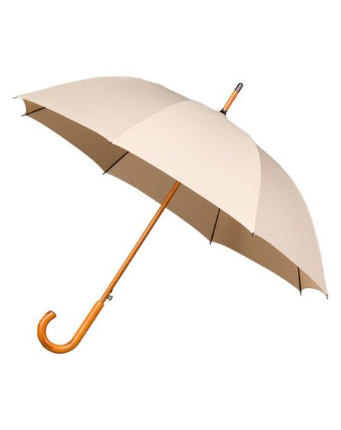 Parapluie poignée bois beige