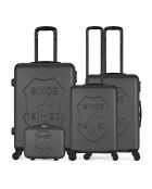 3 koffers + Vanity 4 wielen Damon 55/65/75 cm donkergrijs