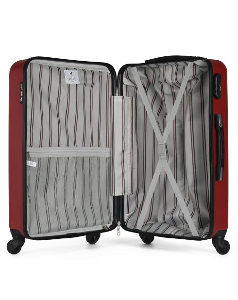 3 Einradkoffer + Vanity Damon 55/65/75 cm burgunderrot