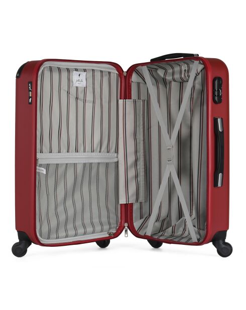 Valise Long Séjour 4 roues Porter 75 cm rouge bordeaux