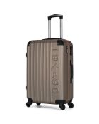 Valise Moyen Séjour 4 roues simples Porter 65 cm dorée