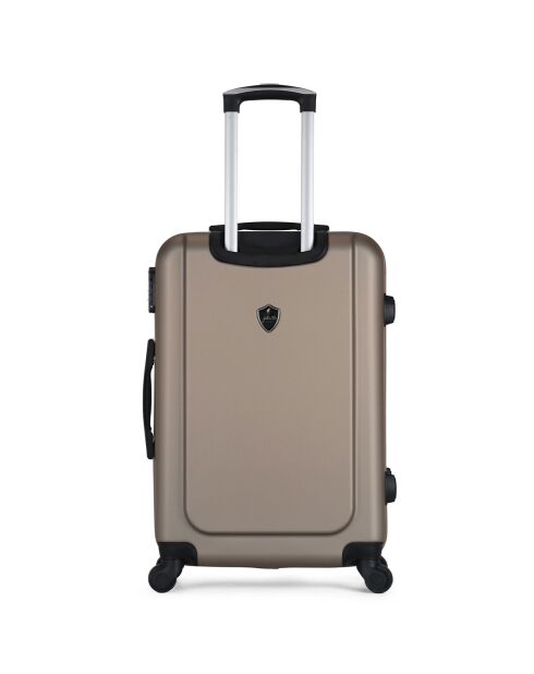 Valise Cabine 4 roues simples Porter 55 cm dorée