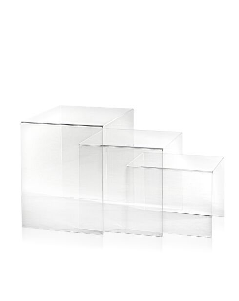 3 Tables basses Trix transparentes