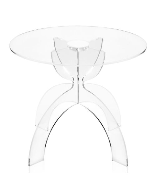 Tessara transparenter runder Tisch - D.50xH.42 cm