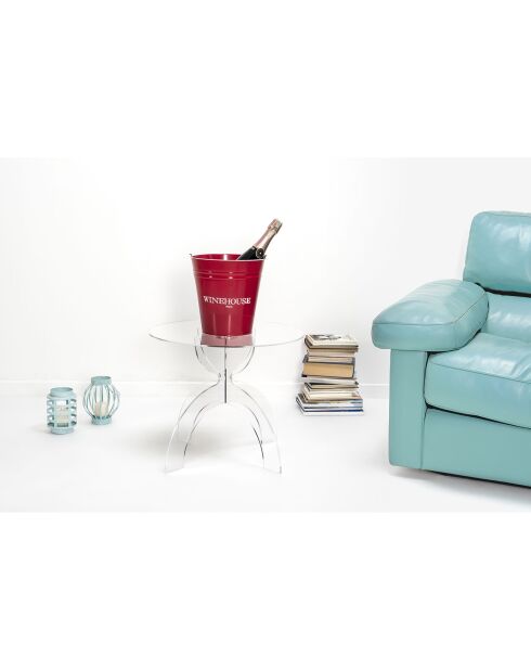 Tessara transparenter runder Tisch - D.50xH.42 cm