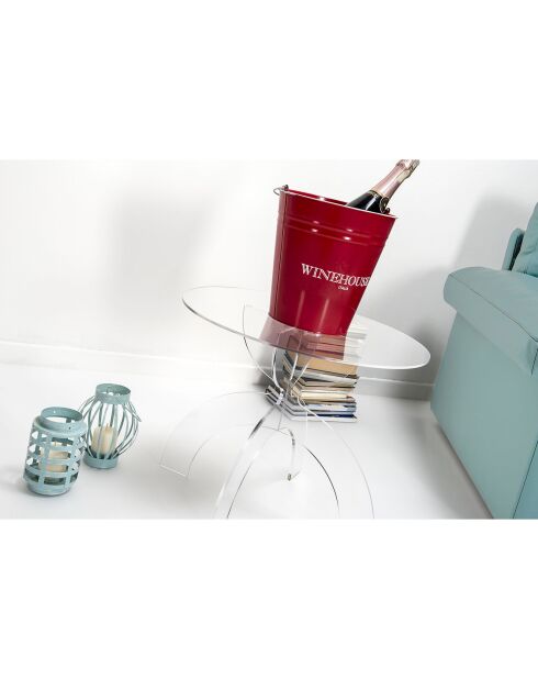 Tessara transparenter runder Tisch - D.50xH.42 cm