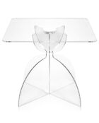 Table carrée Tessara transparente - 50x50x42 cm