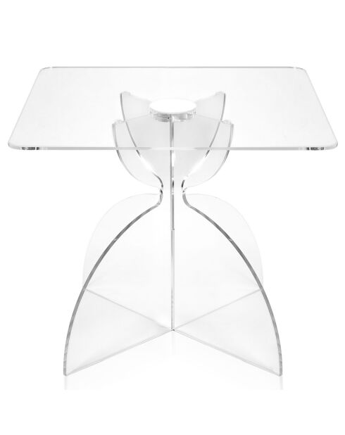 Table carrée Tessara transparente - 50x50x42 cm