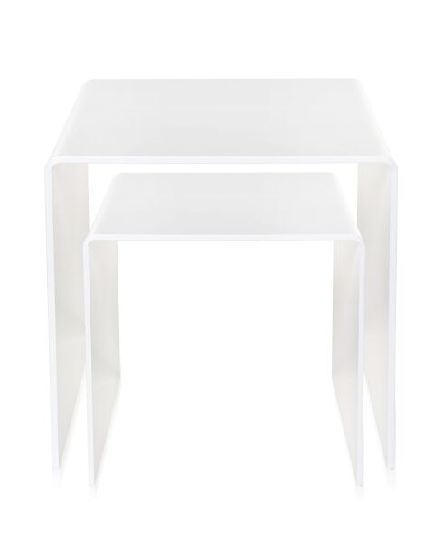 2 Tables basses 80'S blanches