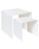 2 Tables basses 80'S blanches