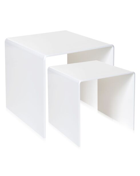 2 Tables basses 80'S blanches