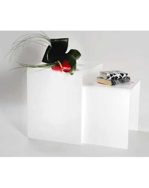 2 Tables basses 80'S blanches