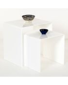 2 Tables basses 80'S blanches
