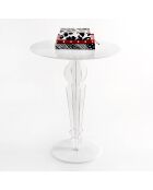 Table d'appoint Cesare transparente - D.50xH.64 cm