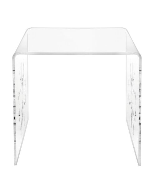 Table basse Mandala transparente - 42x40x41 cm