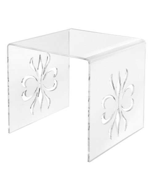 Table basse Mandala transparente - 42x40x41 cm