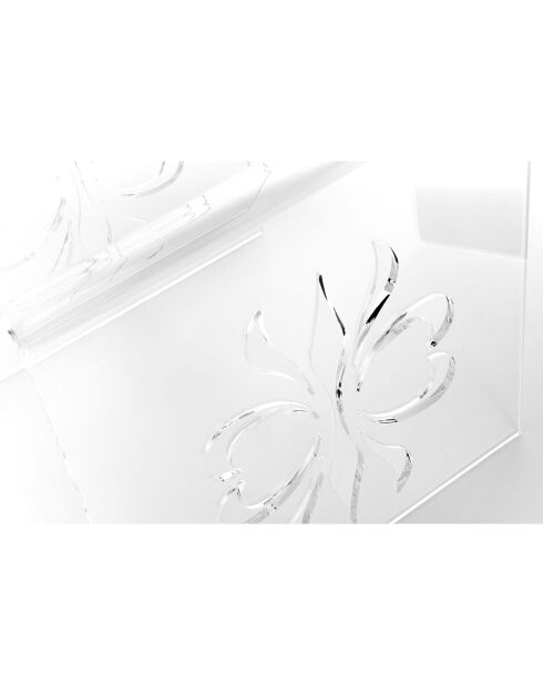 Mesita transparente Mandala - 42x40x41 cm