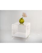 Table basse Mandala transparente - 42x40x41 cm