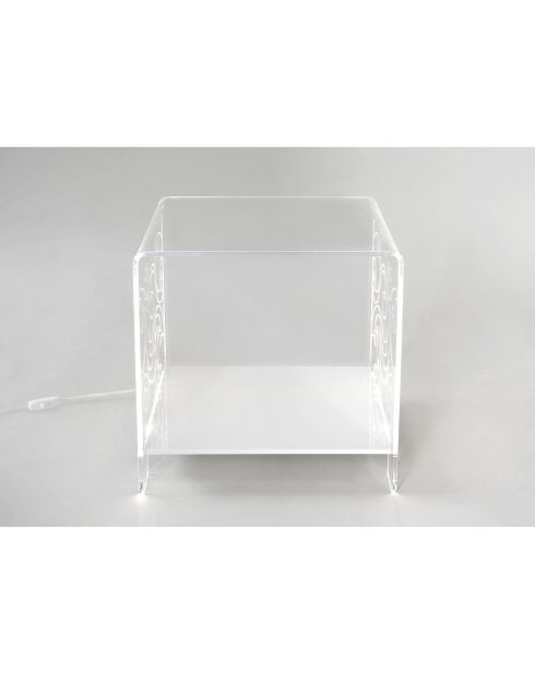 Table basse Mandala transparente - 42x40x41 cm