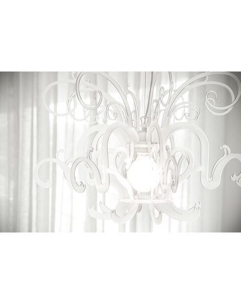 Lustre Gorgon blanc - D.60xH.42 cm