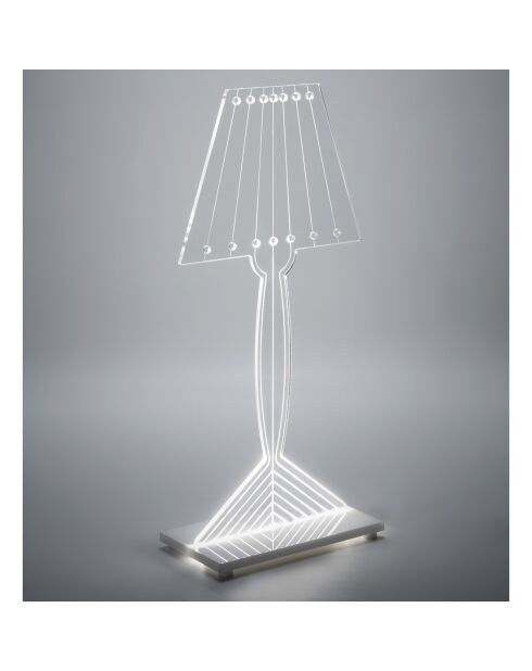 Lampe de table LED Mister transparente - 20x10x42 cm
