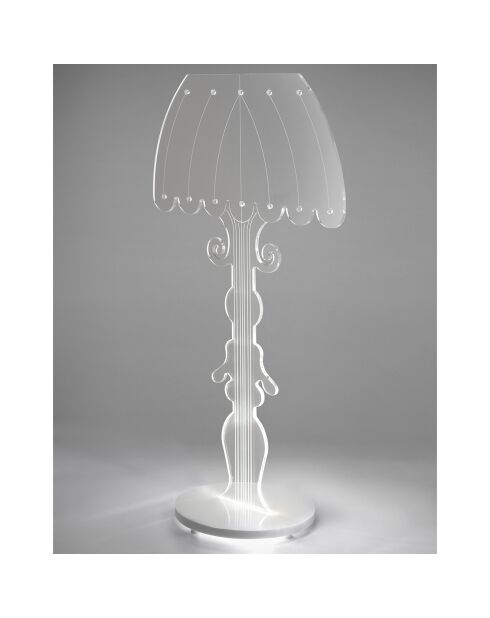 Lampe LED Madame transparente - 27.5x16x50 cm
