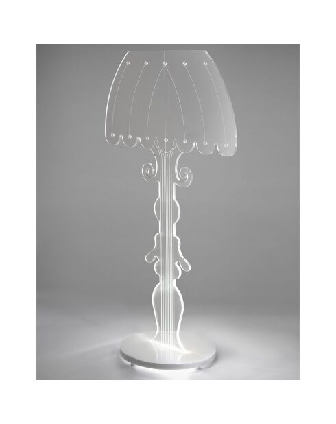 Lampe LED Madame transparente - 27.5x16x50 cm