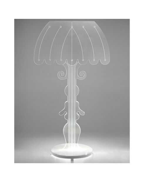 Lampe LED Madame transparente - 27.5x16x50 cm
