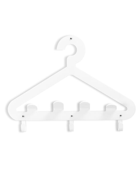 Porte-manteau mural Salve blanc - 57.5x4.5x38 cm