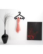 Porte-manteau mural Salve noir - 57.5x4.5x38 cm
