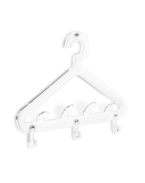 Porte-manteau mural Salve transparent - 57.5x4.5x38 cm