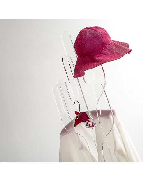 Porte-manteau Peyote transparent - D.36xH.177 cm