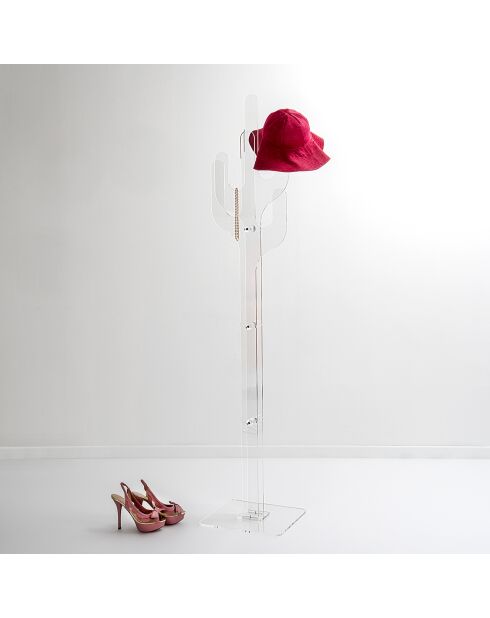 Porte-manteau Peyote transparent - D.36xH.177 cm