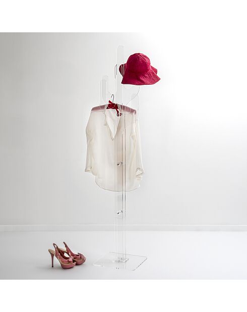 Porte-manteau Peyote transparent - D.36xH.177 cm