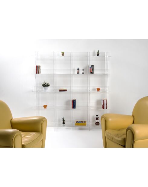 Libreria Atmosphere trasparente - 180x30x180 cm