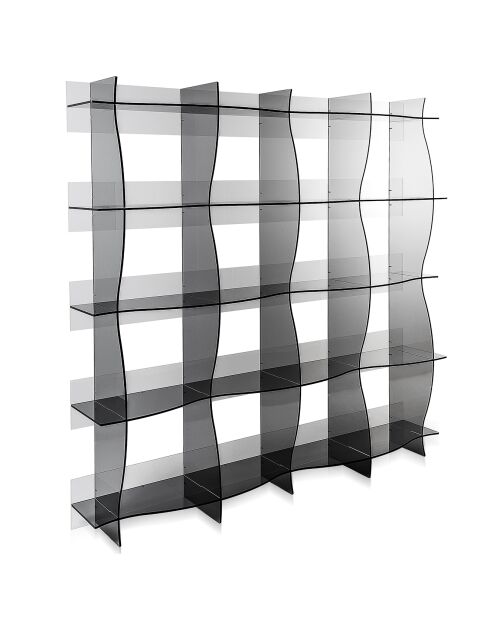 Bibliothèque Atmosphère fumé transparent - 180x30x180 cm