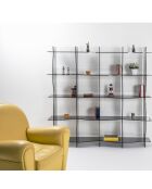 Bibliothèque Atmosphère fumé transparent - 180x30x180 cm