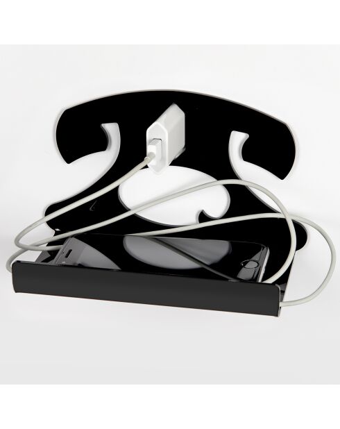 Support pour téléphone Meucci noir - 18x9.5x10 cm