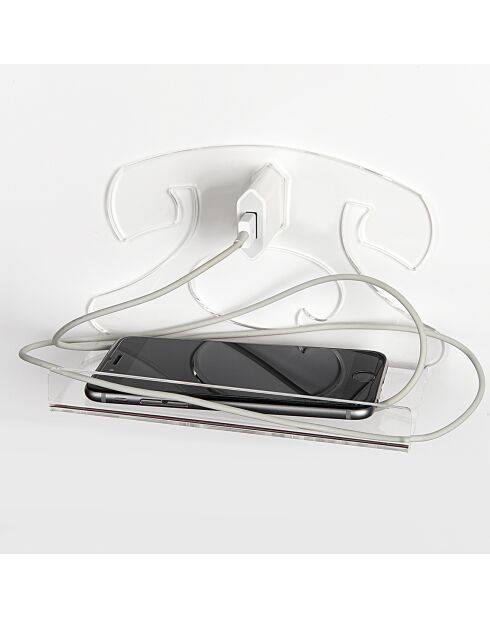 Support pour téléphone Meucci transparent - 18x9.5x10 cm
