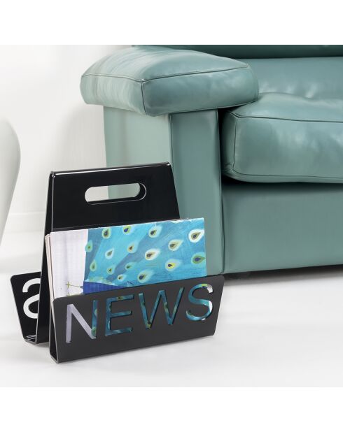 Porte-revues Nunzio noir - 33x23x32 cm