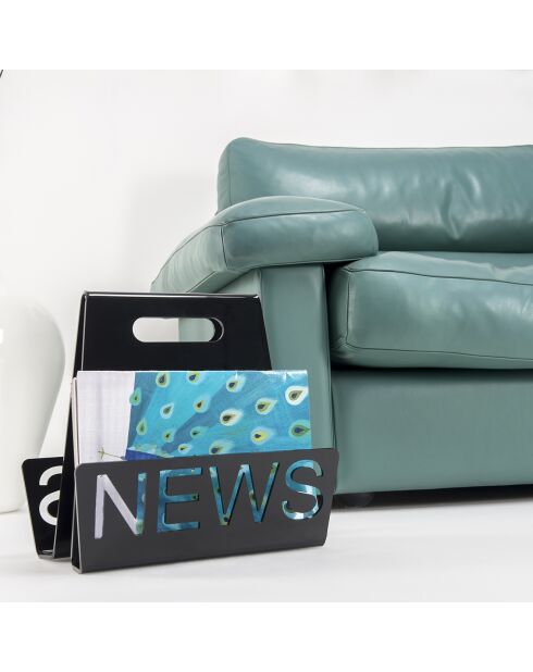 Porte-revues Nunzio noir - 33x23x32 cm