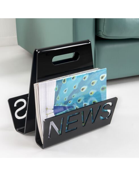 Porte-revues Nunzio noir - 33x23x32 cm