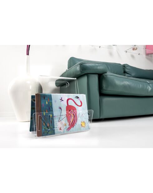 Porte-revues Nunes transparent - 33x23x32 cm
