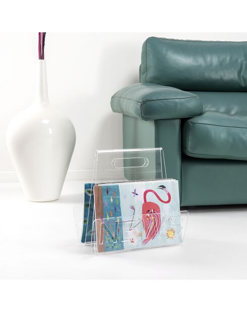 Nunes transparenter Zeitschriftenhalter - 33x23x32 cm