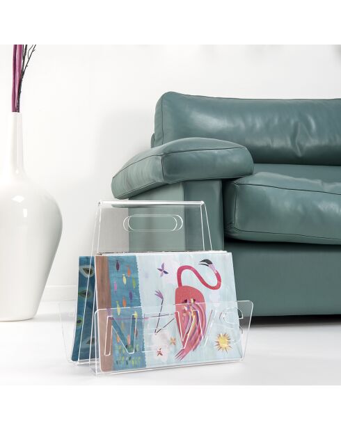 Porte-revues Nunes transparent - 33x23x32 cm