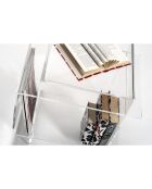 Table de chevet 70'S tavolino transparente - 45x34.5x47.5 cm