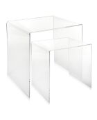 2 Tables basses 80'S transparentes