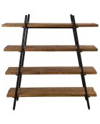 Étagère pyramidale 4 niveaux Sixtine teck - 140x40x145.5 cm