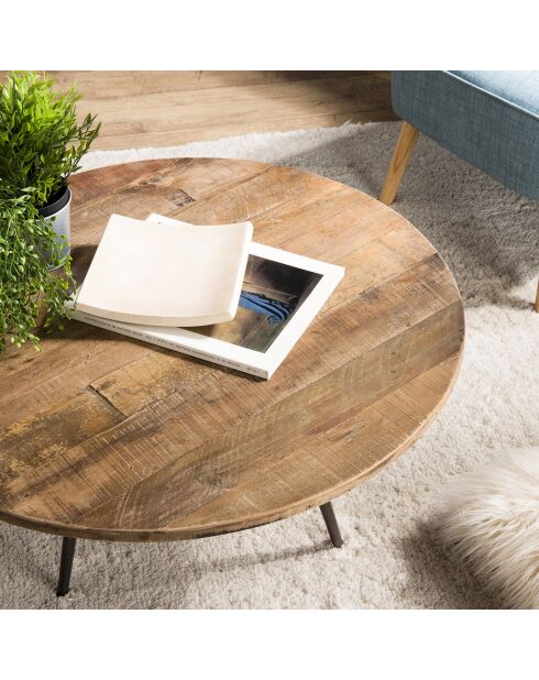 Sixtinischer Teakholz-Couchtisch - D.75xH.40 cm