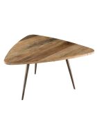 Table basse ovoide Sixtine teck - 75.5x70x40 cm